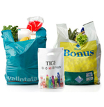 Vest or T-Shirt Style Plastic Carrier Bags Printed